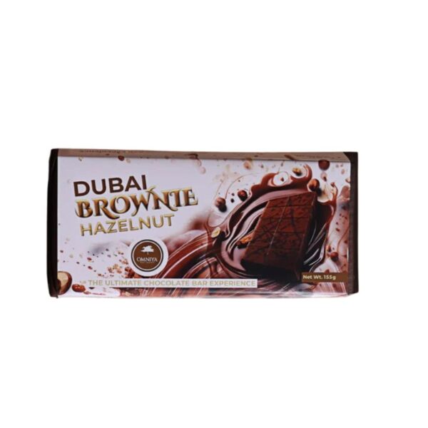 OMNIYA DUBAI BROWNIE HAZELNUT CHOCOLATE BAR 155GR