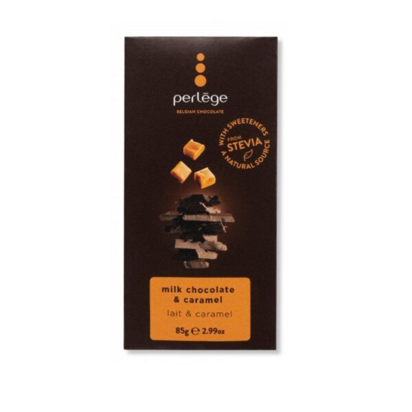 Perlège No-Sugar-Added 57.5% Milk Chocolate Bar with Caramel 85gr