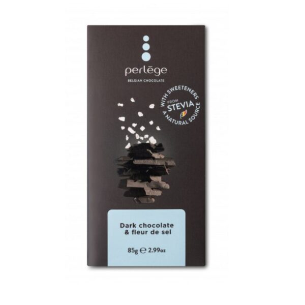 Perlège No-Sugar-Added 85% Dark Chocolate Bar with Fleur de Sel 85gr
